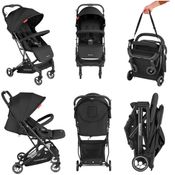 Carrinho de Bebê Compacto Oppa Preto Fisher Price + Brinde