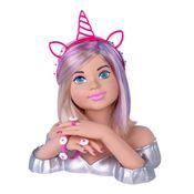 Boneca Busto e Acessórios - Rainbow - Charmosa - Lilás - Cotiplas