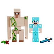 Boneco Minecraft Steve e Iron Golem Mattel - GTT53