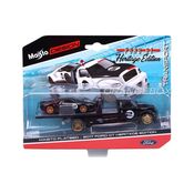 Caminhão Plataforma + Ford GT Heritage Edition 2017 1:64 Maisto