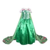 Vestido Fantasia Rainha Elsa Frozen Verde