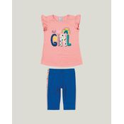 Conjunto Girl Em Malha Menina Malwee Kids