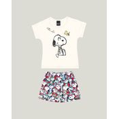 Conjunto Snoopy® Meia Malha Menina Malwee Kids