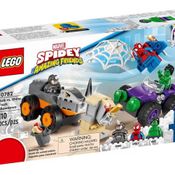 Lego Spider Man e Hulk Contra Rhino 110 Pecas +4 Anos 10782