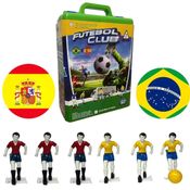 Jogo Futebol Club Mundial Seleções Maleta Jogadores Pintados Original Gulliver Brasil Alemanha Argentina Itália Espanha