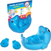 Brinquedos Família do Banho Golfinho Azul - Lider