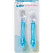 Conjunto de colheres em silicone - Azul - buba