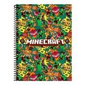 Caderno Espiral Minecraft 1 Materia 80 Folhas Foroni