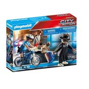 Playmobil - Policial Com Bicicleta E Ladrão 70573 - Sunny 2546