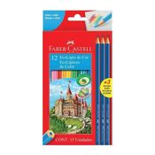 Lapis De Cor Com 12 Cores + 3 Lapis Grafite Faber Castell