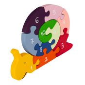 Caracol - Quebra Cabeça - Números de 1 a 10 - Brinquedo Madeira Criativo Educativo