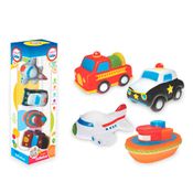 Carrinhos Fofinhos Para Bebe Meios Transportes Brinquedo Banho Piscina +04 Meses