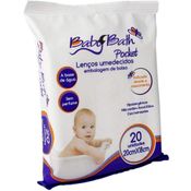 BABY BATH POCKET LENÇOS UMEDECIDOS SEM PERFUME BASE AGUA 20U