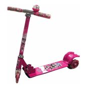 Patinete Infantil Rosa Menina Lol Ferro Com Luz De Led