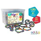 Brinquedo Educativo Edulig Educação Infantil  - 1585 peças e conexões - até 20 alunos 4 anos em diante