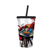 Copo com canudo Superman Dc Comics
