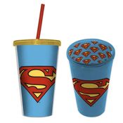 COPO CANUDO PLASTICO DC OR SUPERMAN