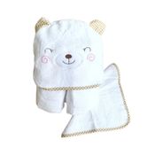 Kit de Toalhas de Banho e Mão Infantil Bordada c/capuz - 70% Bambu/30% Algodao