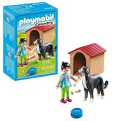 Playmobil 70136 Country - Cachorro com Casinha e Menina - Sunny 2505