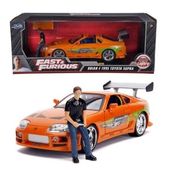 Velozes Furiosos Toyota Supra C/luz E Boneco Brian Jada 1/18