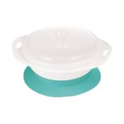 Tigela com Ventosa - Tampa e Alça - Branco e Azul - Girotondo Baby