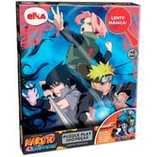 Quebra Cabeça Puzzle 100 Peças Naruto Shippuden Com Lente Mágica Original Elka