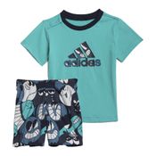 Conjunto Adidas Infantil Summer Estampado Azul Menino HF1967