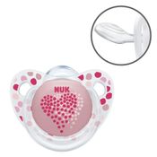 Chupeta NUK Adore Trendline Confort Coração Rosa 6m+
