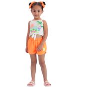 Conjunto Mon Sucré Aloha Laranja Neon Summer