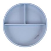 Prato de Silicone com Divisórias e Ventosa Azul Clingo