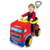 Carrinho de Passeio com Pedal - Caminhão Truck Vermelho - Maral