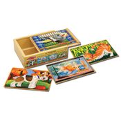 Estojo com Quebra-Cabeça em Madeira - Pets - Melissa And Doug - New Toys