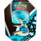Jogo de Cartas e Baralho Pokemon Lata - Vaporeon 25 cartas Copag Pokémon