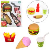 Kit Cozinha Infantil Hamburguer Comidinha Refrigerant Lanche