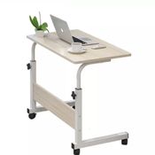 MESA PARA COMPUTADOR NOTEBOOK COM RODINHAS ALTURA AJUSTAVEL MESA MULTIFUNCIONAL JANTAR CAMA SALA BRANCA