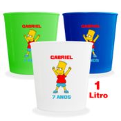 Kit 10 Baldes de Pipoca Bart Simpson Personalizado1 Litro