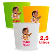 Kit 10 Baldes de Pipoca Moana Personalizados 2,5 Litros