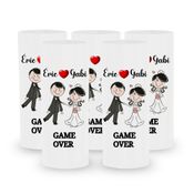 Kit 30 Copos Long Drink Casamento Game Over Personalizados