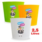 Kit 30 Baldes de Pipoca Mundo Bita Personalizado 2,5 Litros