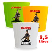 Kit 30 Baldes de Pipoca Fortnite Personalizado 2,5 Litros