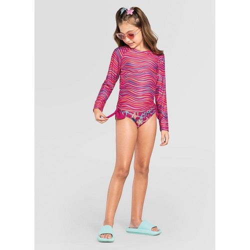 Maiô em malha UV infantil menina Brandili - Brandili