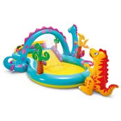 Piscina Infantil Playground Mundo Encantado dos Dinossauros 290L Intex - 57135