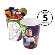 Kit 5 Copos Lembrancinha Decoração de Festa Infantil Toy Story Buzz Lightyear