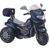 Moto Eletrica Infantil Grande 12v Sprint Turbo Com Capacete - Preto