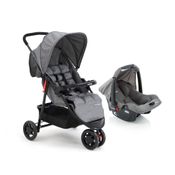 Carrinho de Bebê Com Bebê Conforto Voyage Delta Ts Duo Cinza