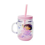 Caneca Com Tampa E Canudo Dora Aventureira