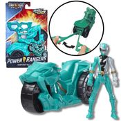 Boneco Power Rangers Figura Verde E Veículo Dente De Sabre