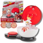 Boneco Pokemon Scorbunny Com Pokebola Figura Ataque Surpresa