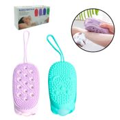 Esponja Bucha de espuma e Silicone para banho com alça 1UN