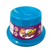 Comedouro Plástico Gato Super Cat - 200 Ml - Azul - Furacão Pet